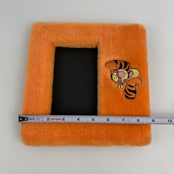 Disney Tigger Orange Fuzzy Furry Plush 4"x6" Photo Picture Frame - Picture 14 of 16
